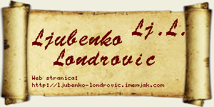 Ljubenko Londrović vizit kartica